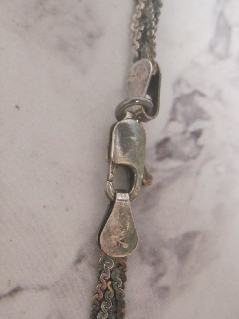 24" Sterling Silver Braided Chain - 4
