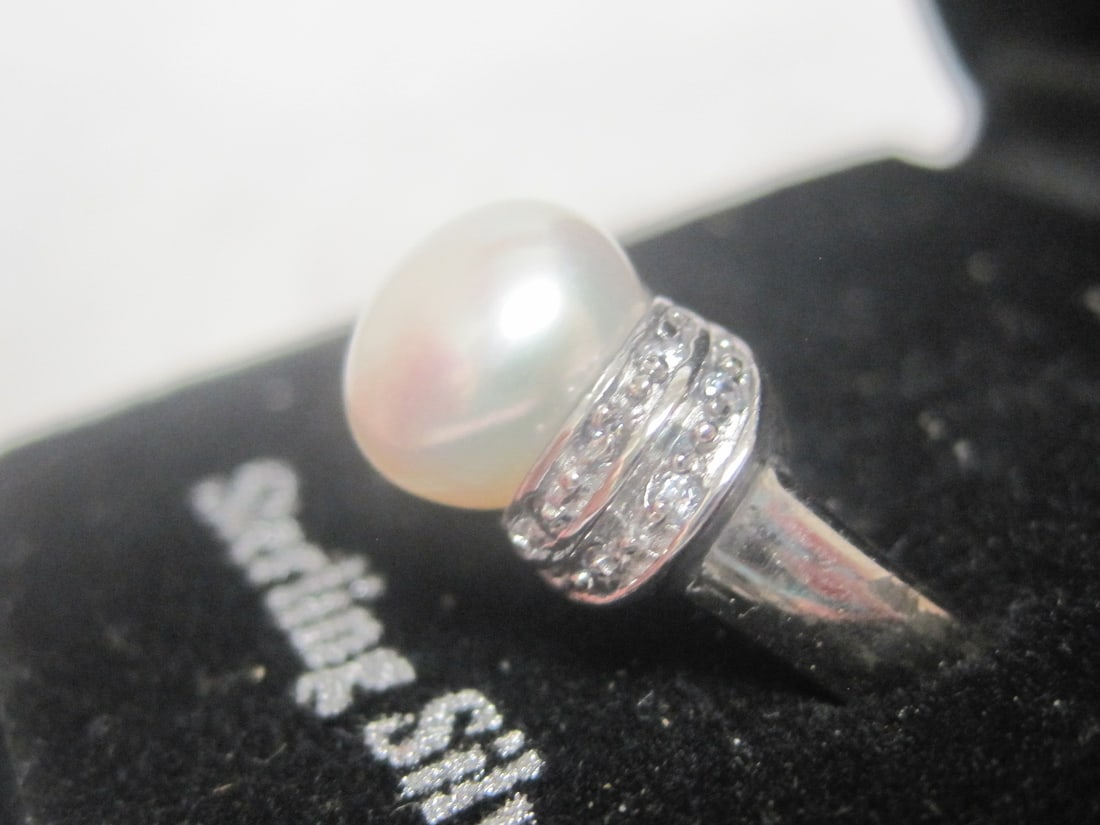 Sterling Silver Pearl Ring - 3
