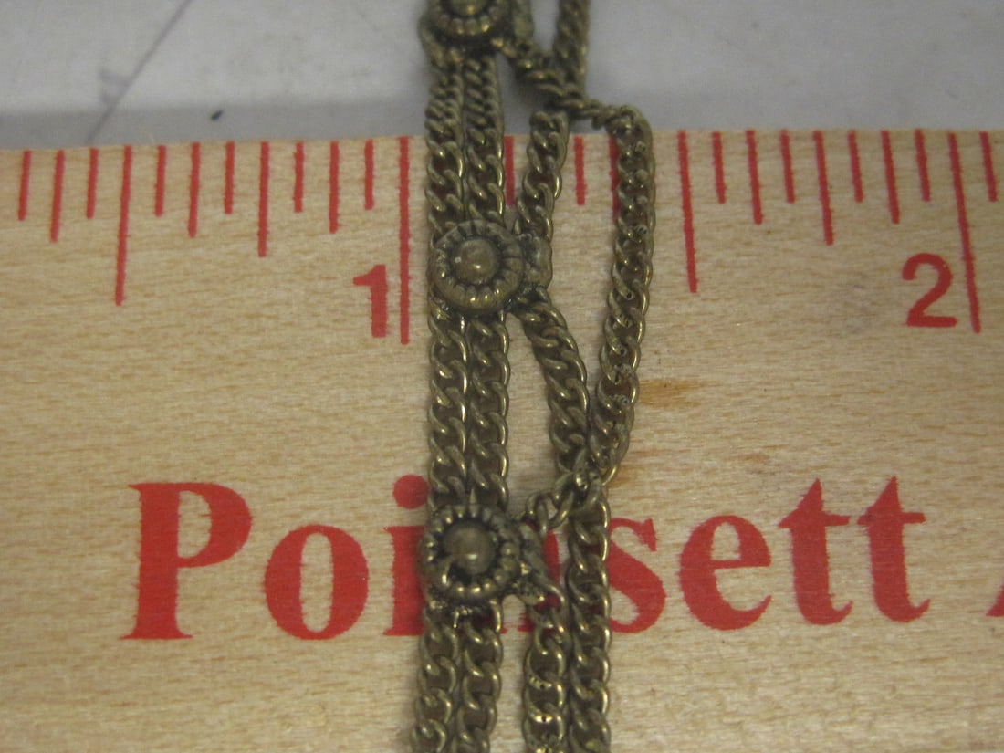 11" Victorian Gold-Filled Bracelet with Heart Locket Clasp - 4