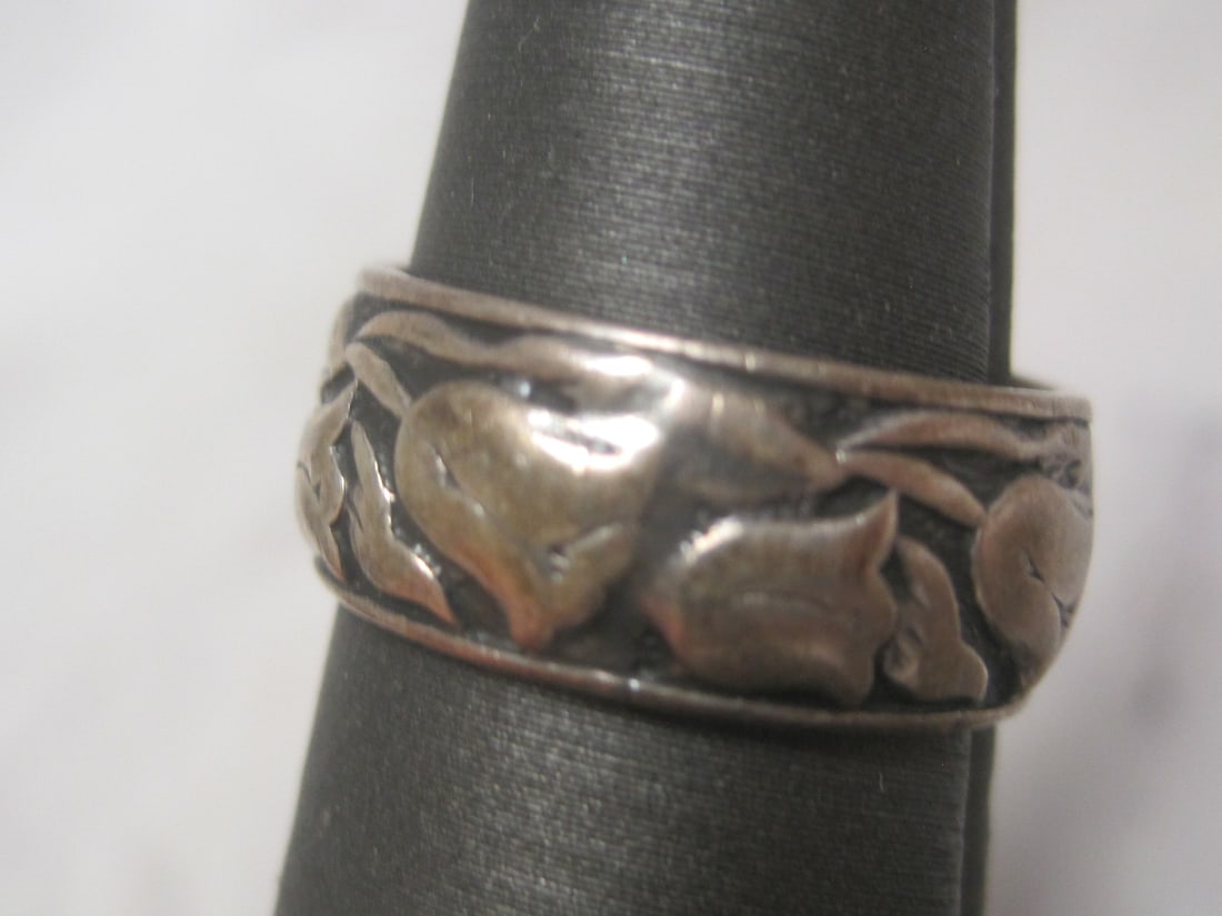 Sterling Silver Tulip Band Ring - 2