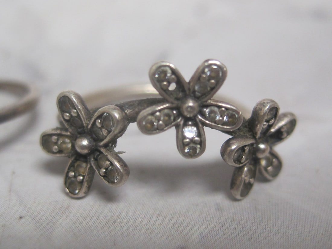 Lot of 2 Sterling Silver Rings - 3