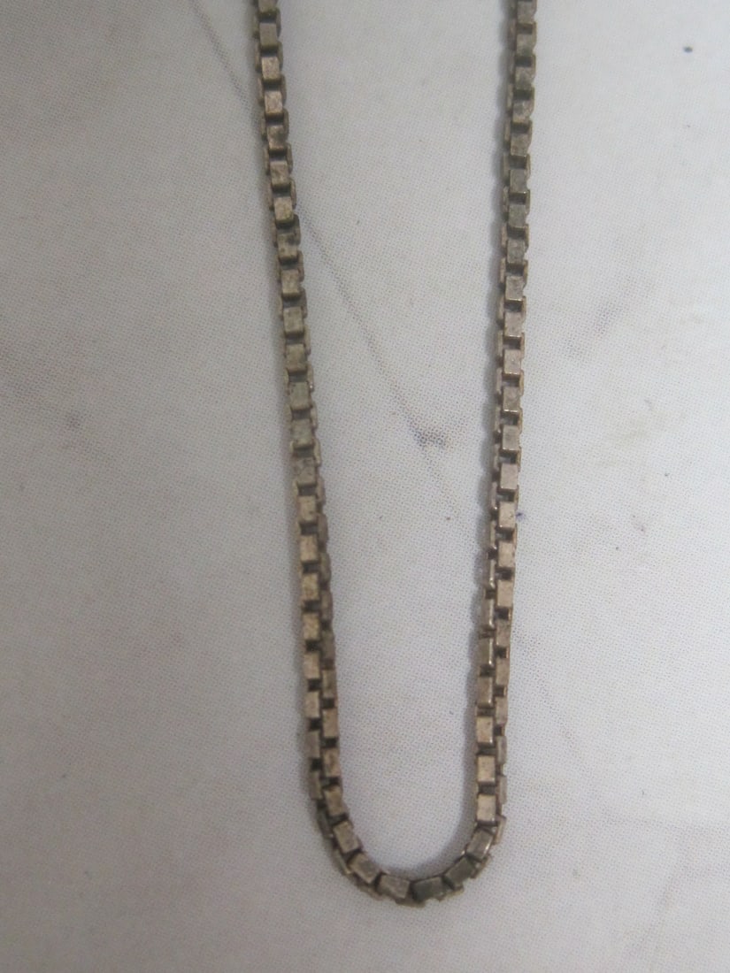 18" Sterling Silver Chain & Floating Opal Pendant - 3