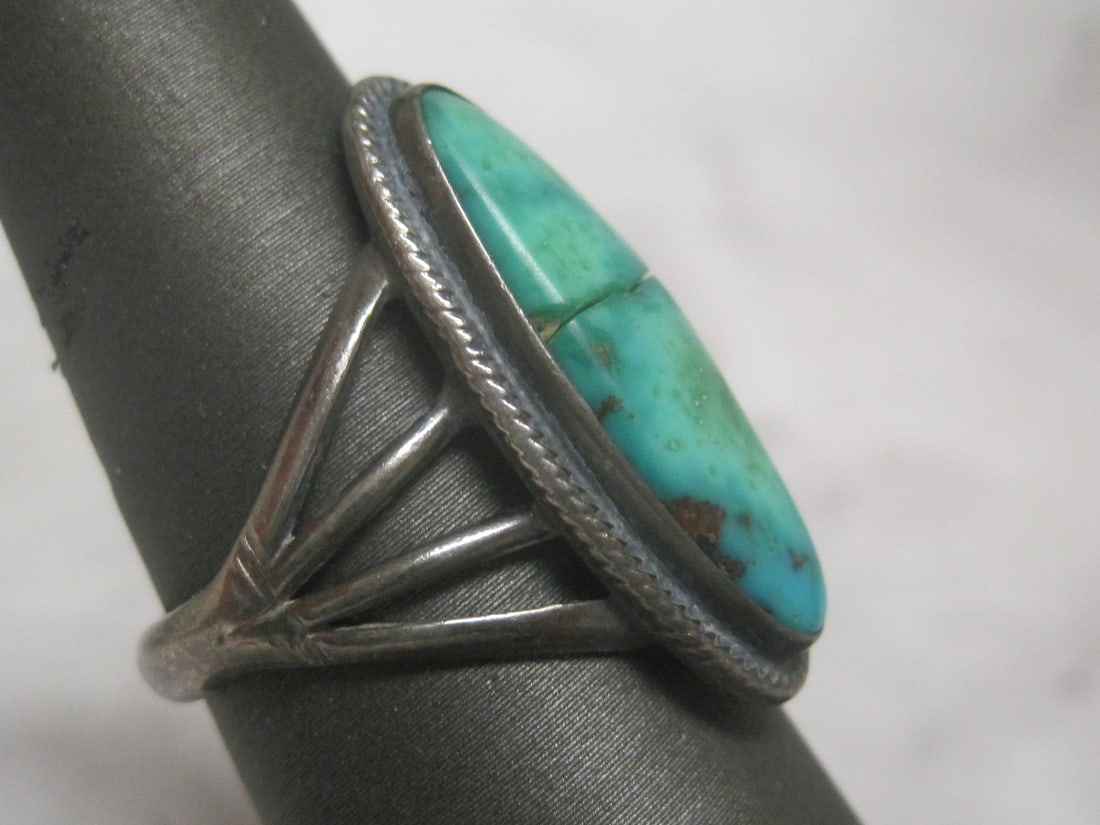 Sterling Silver Turquoise Ring - 4