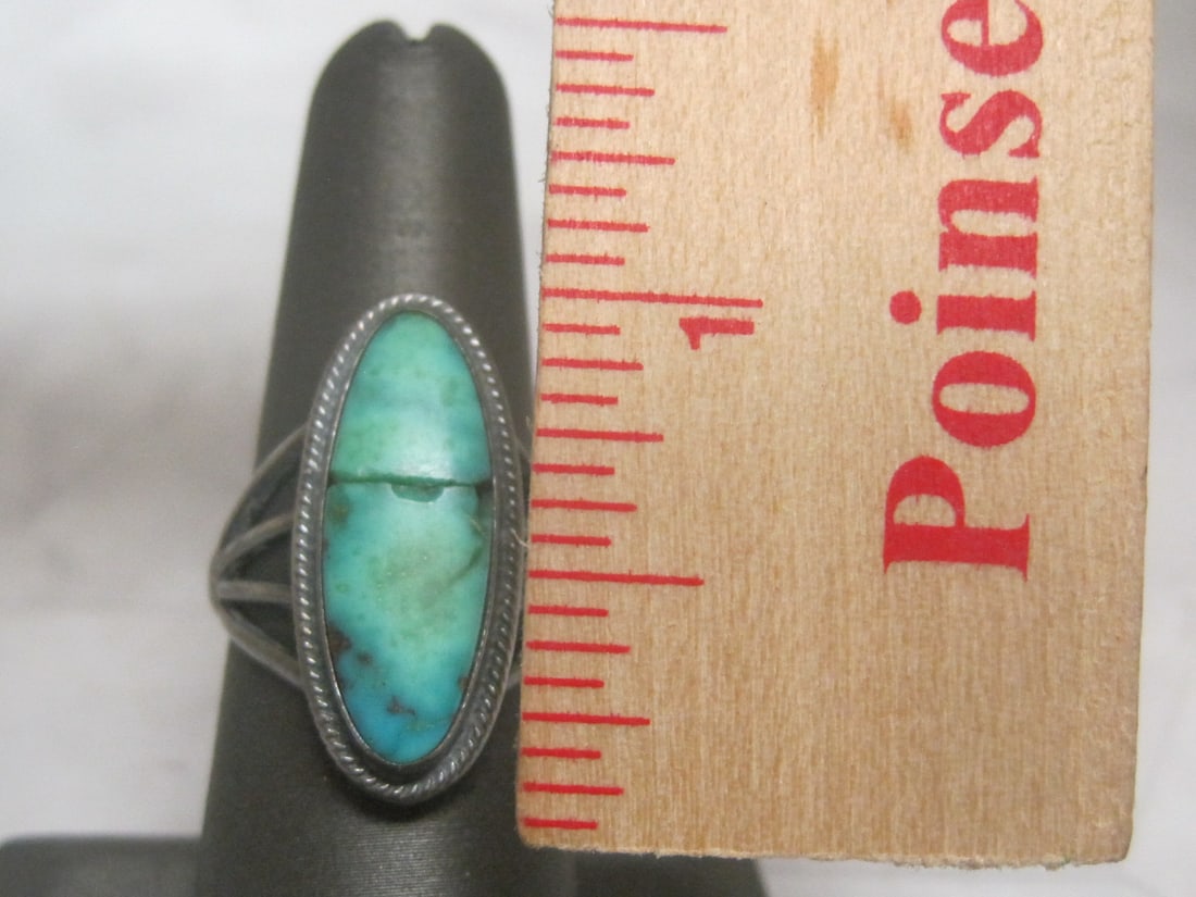 Sterling Silver Turquoise Ring - 5
