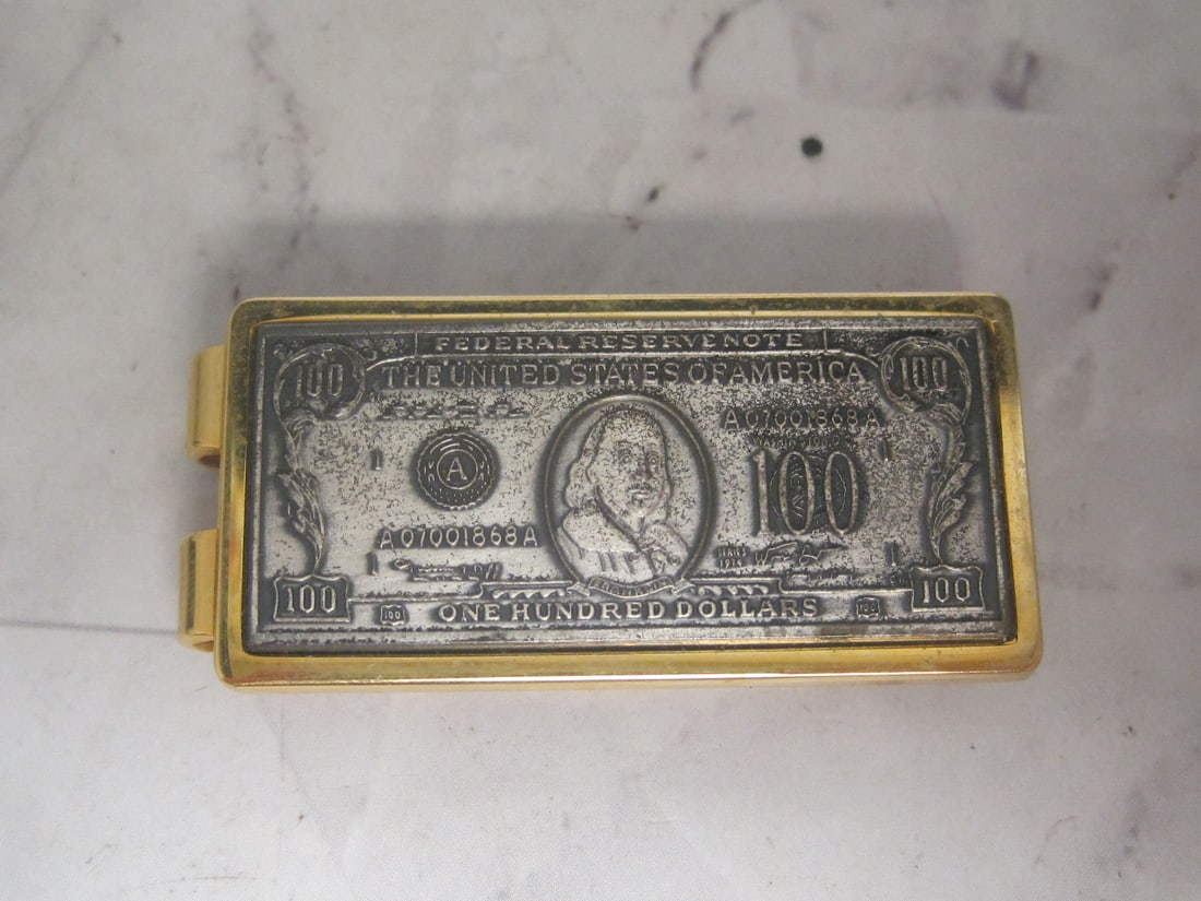 Vintage Anson 1974 $100 Bill Tie Clip: .