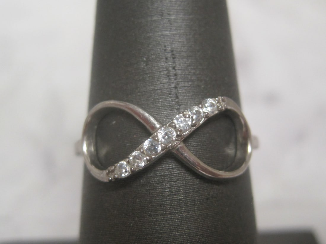 Sterling Silver CZ Infinity Promise Ring (1 of 4)