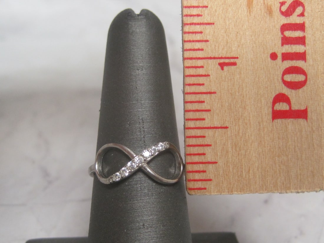Sterling Silver CZ Infinity Promise Ring - 4