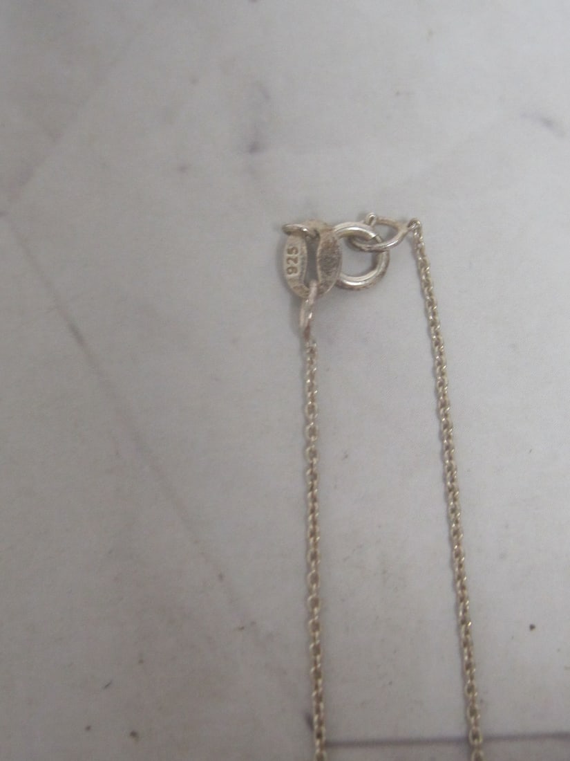 18" Sterling Silver Chain with "3 Ring" Pendant - 2