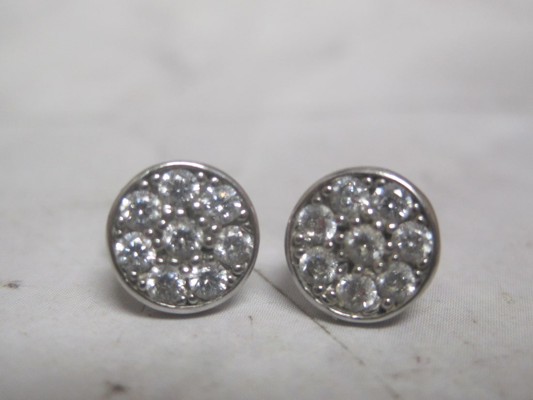 Sterling Silver CZ Stud Earrings (1 of 3)