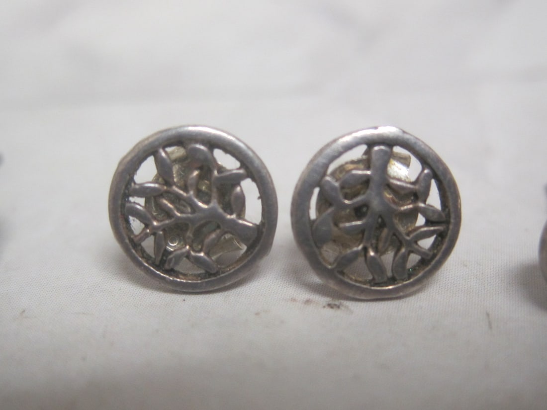 Lot of 3 Pairs of Sterling Silver Earrings - 3