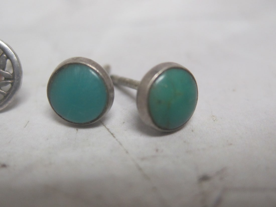 Lot of 3 Pairs of Sterling Silver Earrings - 4