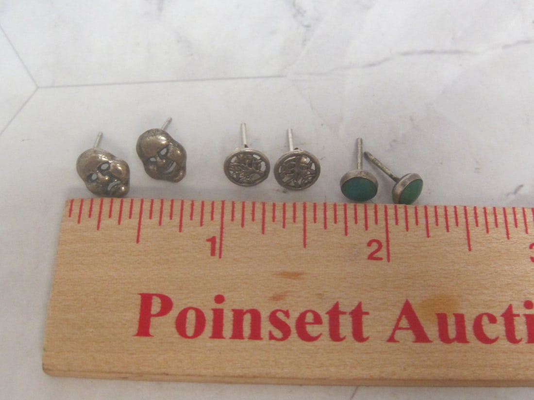 Lot of 3 Pairs of Sterling Silver Earrings - 5