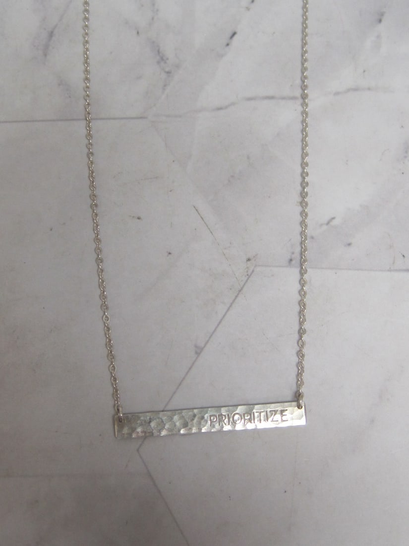 18" Sterling Silver "Prioritize" Necklace (1 of 4)