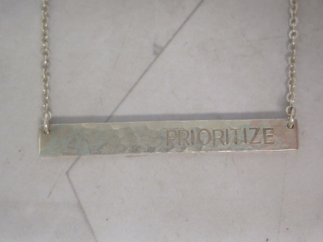 18" Sterling Silver "Prioritize" Necklace - 2