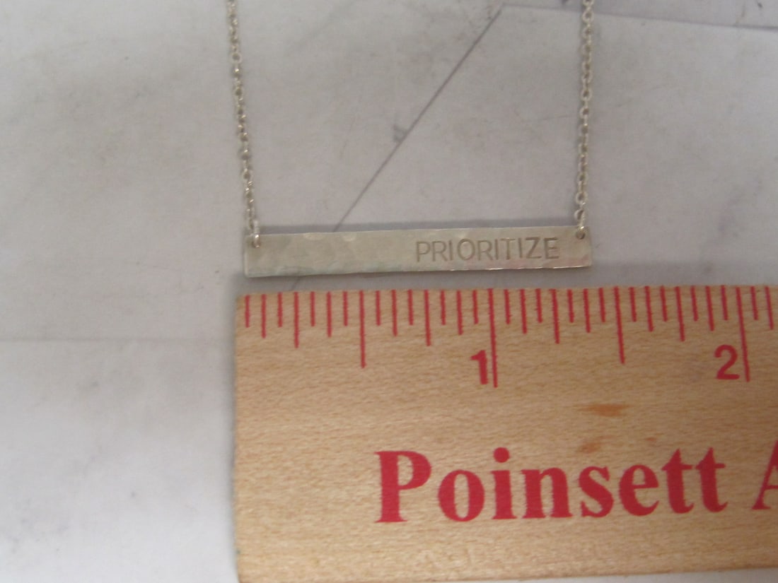 18" Sterling Silver "Prioritize" Necklace - 4