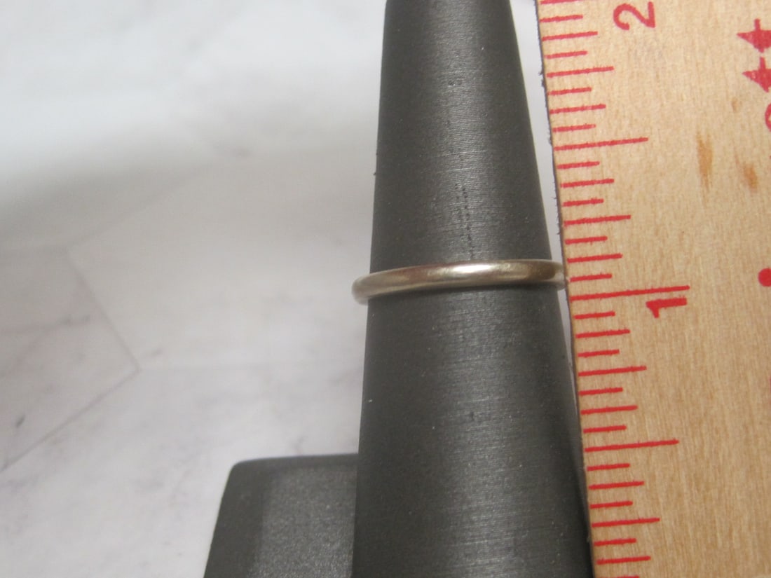 14k White Gold Band Ring - 2