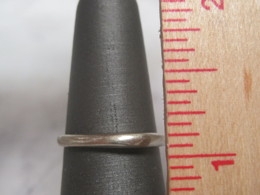 14k White Gold Band Ring - 2