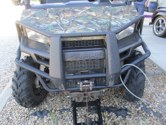 2015 Polaris Ranger 570 MidCamo Side by Side with KFi Snow Plow Blade - 3