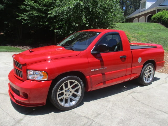 1 of 3,057 13k-Mile 2004 Dodge Ram SRT-10 / Viper V10 6-Speed Manual Regular Cab Flame Red Truck (1 of 10)