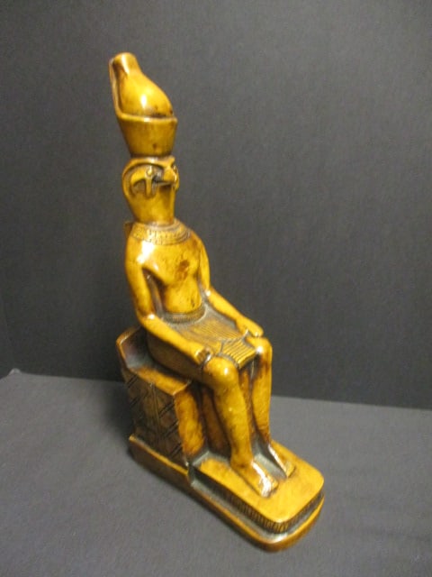 Egyptian God Horus Sculpture: 15 1/2"