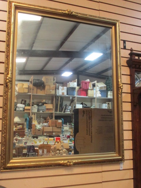 Large Gilded Gold Frame Wall Mirror (1 of 3)