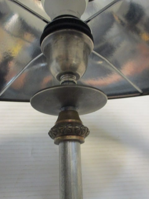 Contemporary Metal Candlestick Table Lamp with Black Shade - 3