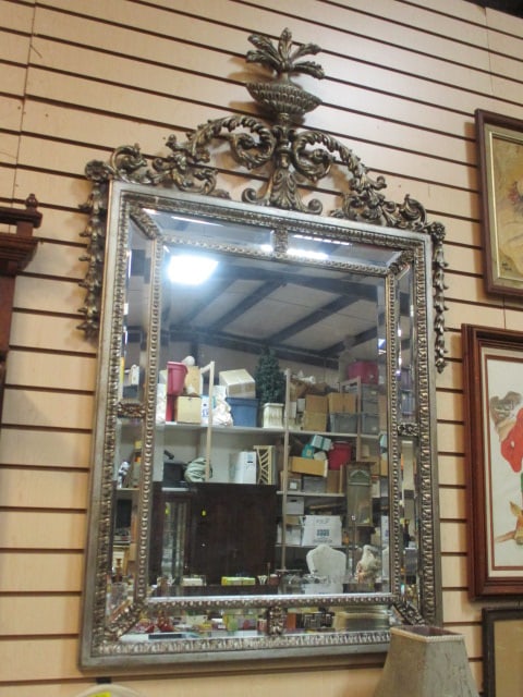 LA BARGE Napoleon III French Cushion Style Wall Mirror (1 of 4)