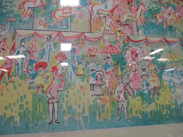 Framed and Matted Carousel Lithograph Art Print by Charles Cobelle? - 3