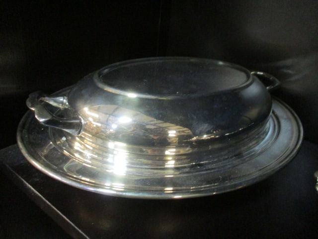 3 Vintage Silverplated Casserole Servers with Lids - 8