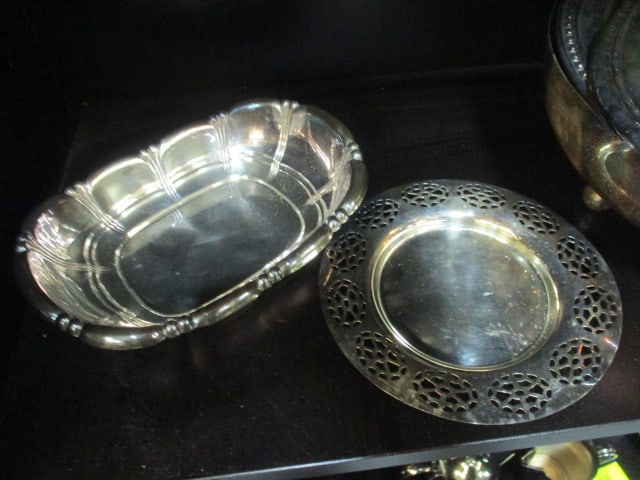 Lot of Vintage Silverplated Bowls, Trays, Compote, etc. - 6