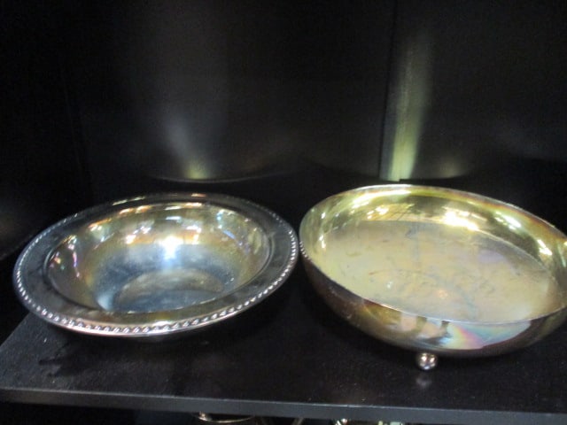 Lot of Vintage Silverplated Bowls, Trays, Compote, etc. - 9