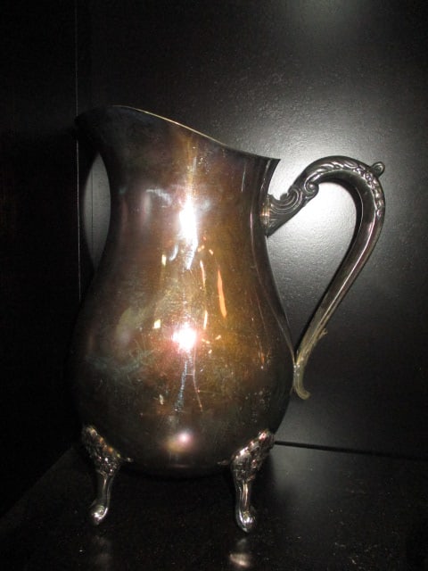 Vintage Silverplated Coffee Pot, Pitchers, Sugar, and Creamers - 2