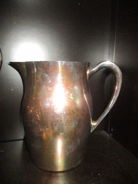 Vintage Silverplated Coffee Pot, Pitchers, Sugar, and Creamers - 4