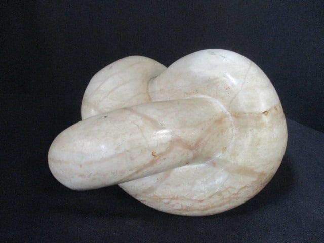 Abstract Carved Stone Knot Sculpture: 8" x 4 1/2"