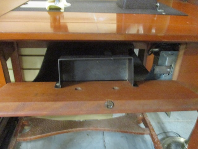 Vintage Kenmore E-6354 Sewing Machine in Flip-Top Wood Cabinet - 10