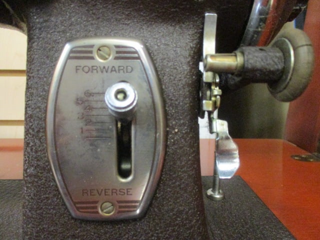 Vintage Kenmore E-6354 Sewing Machine in Flip-Top Wood Cabinet - 6