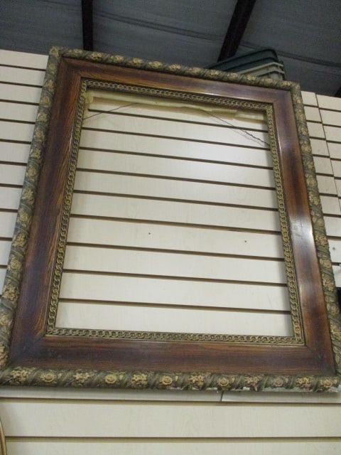 Large Ornate Wood Wall Frame: 32" x 44", nicks and marks