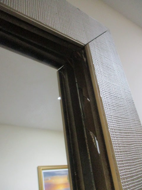 Large Textured Wood Frame Full-Length Wall Mirror - 3