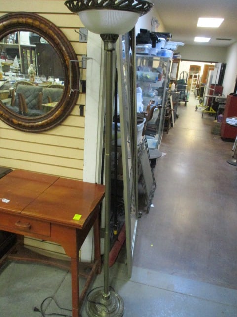 Metal Torchiere Floor Lamp (1 of 5)