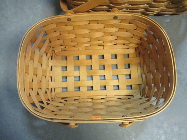 2 Longaberger 2-Handle Baskets - Signed and Dated - 3