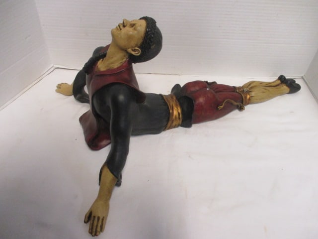 Vintage Mark Roberts Collection Harlequin Acrobat Figure: 22" x 10", has hook to hang on wall