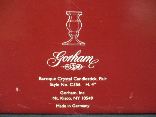 3 Pairs of Vintage Crystal Glass Candle Holders - 3