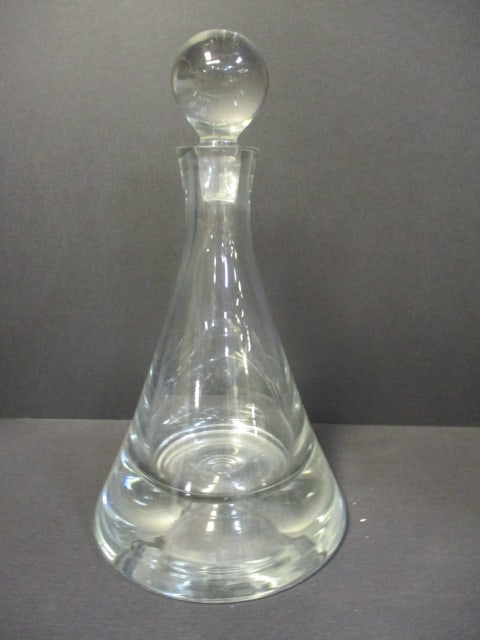 Art Deco Blown Glass Decanter with Stopper (1 of 4)