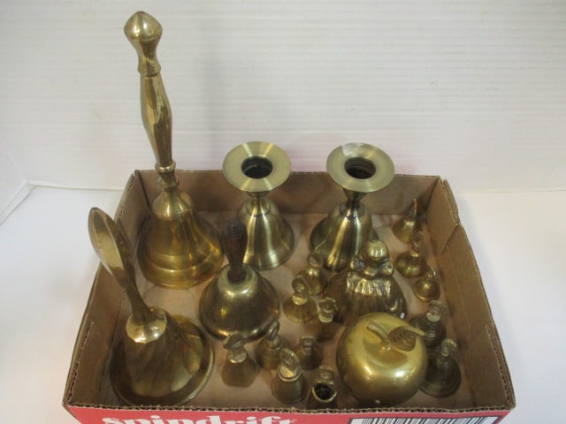 Grouping of Vintage Brass Bells - All Sizes (1 of 8)