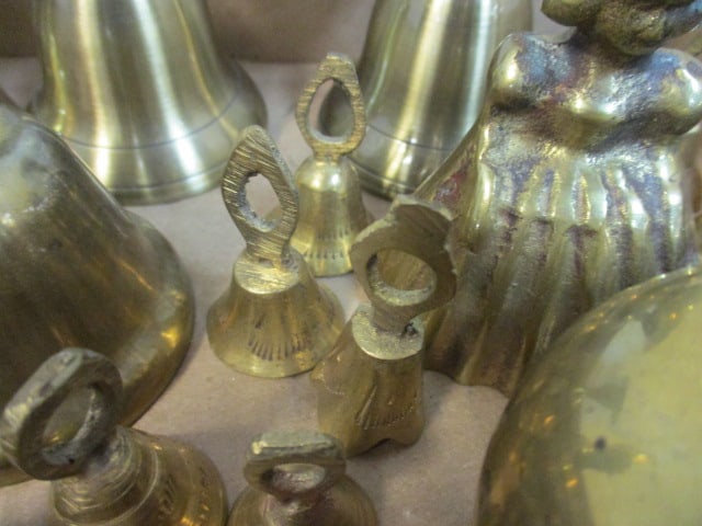 Grouping of Vintage Brass Bells - All Sizes - 3