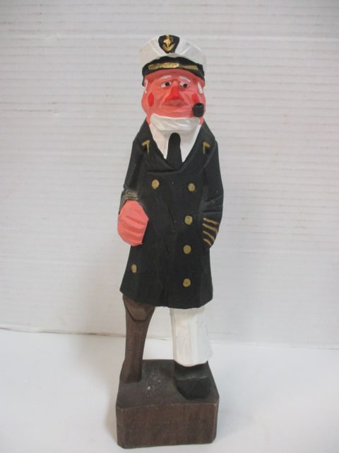 Vintage Handpainted Wood Sailor Sculpture (1 of 6)