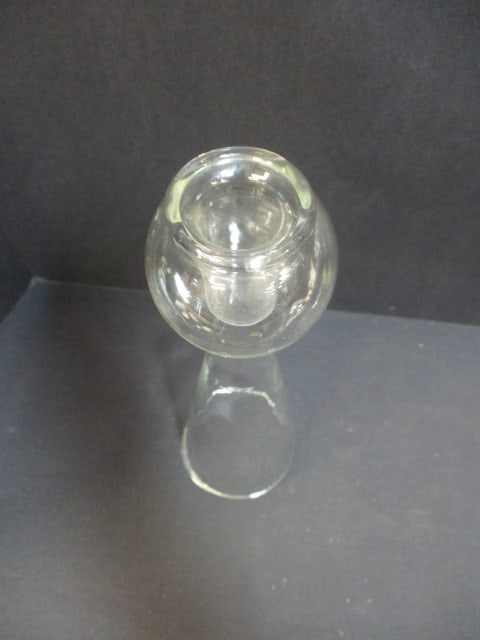 2 Blown Glass Candle Holders - 3
