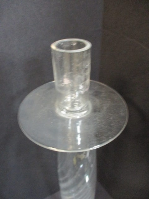 2 Blown Glass Candle Holders - 7