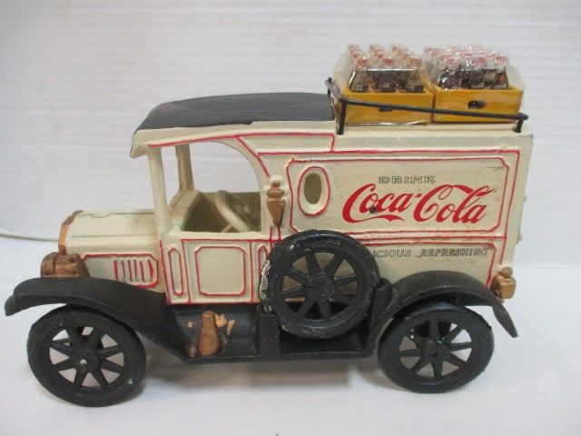 Vintage Cast Iron Coca-Cola Delivery Truck with Miniature Coca-Cola Bottles in Crates (1 of 4)