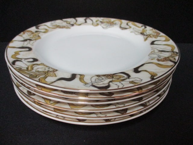 6 American Atlier "Heavenly Hosts" Plates: 8" each